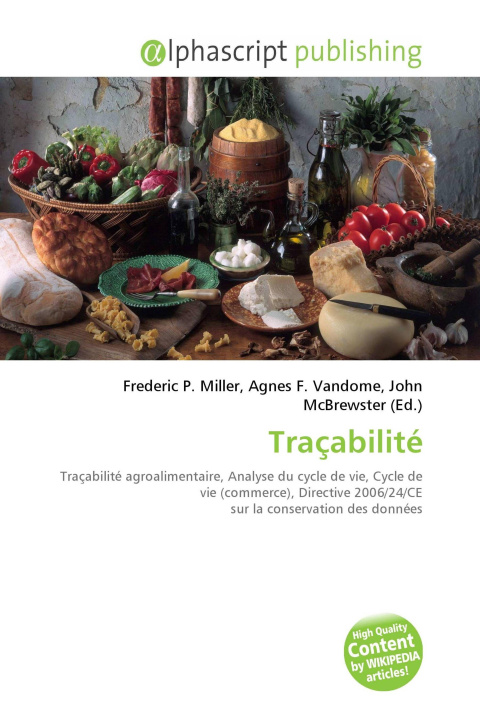 Kniha Traçabilité Agnes F. Vandome