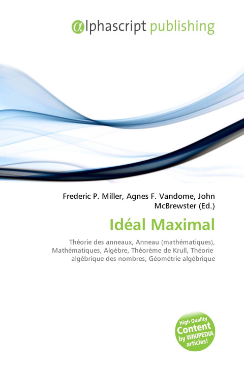 Kniha Idéal Maximal Agnes F. Vandome