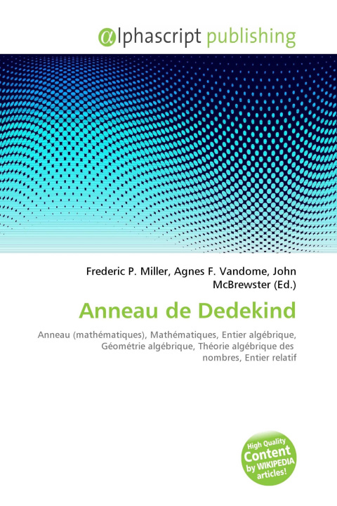 Kniha Anneau de Dedekind Agnes F. Vandome