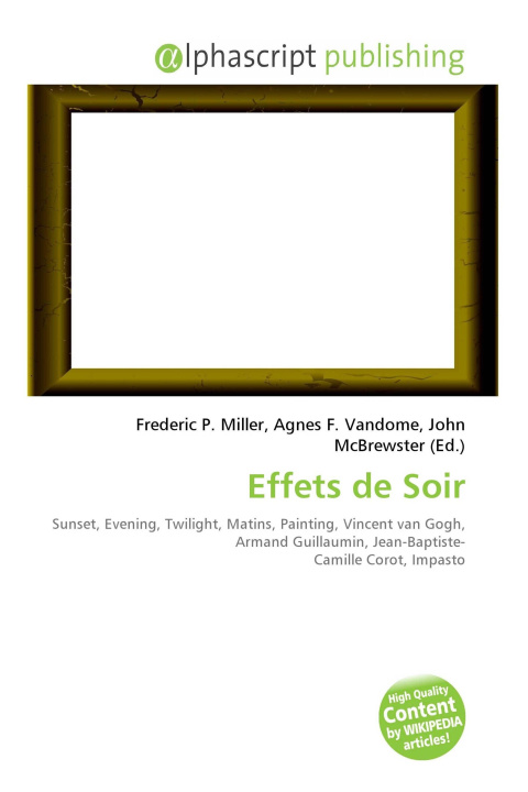 Kniha Effets de Soir Agnes F. Vandome