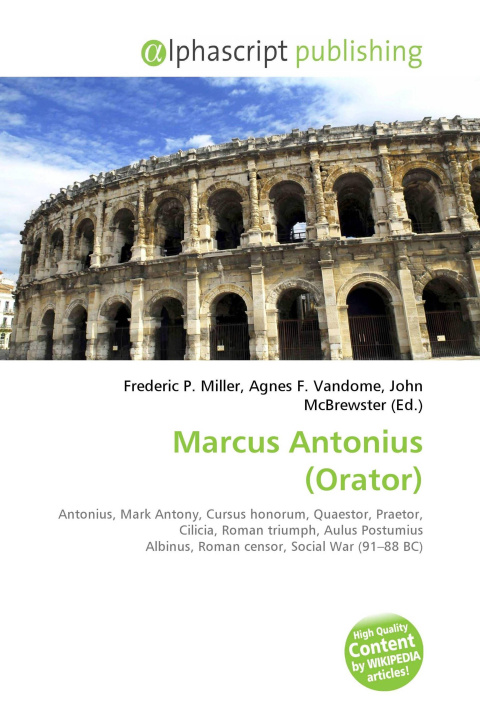 Kniha Marcus Antonius (Orator) Agnes F. Vandome
