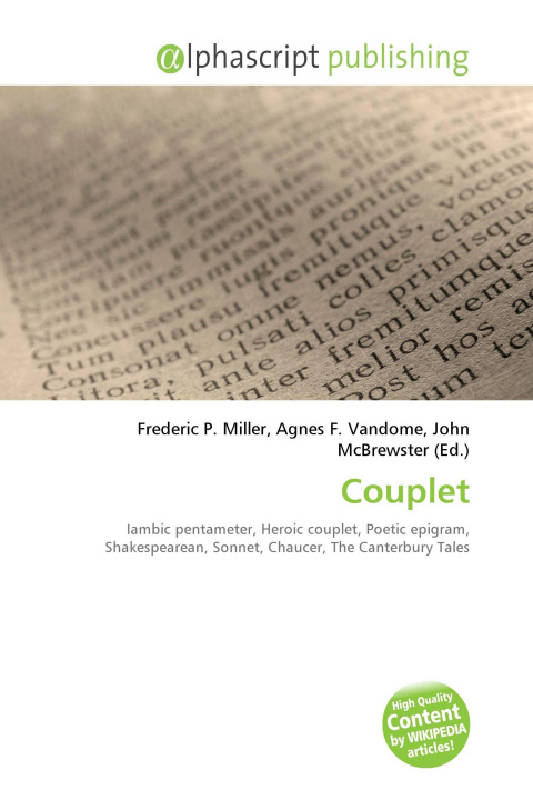 Kniha Couplet Agnes F. Vandome