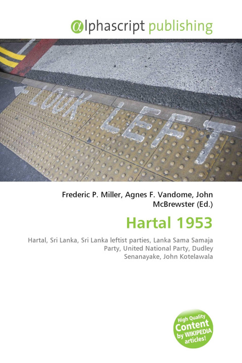Kniha Hartal 1953 Agnes F. Vandome