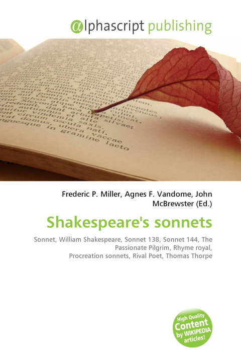 Kniha Shakespeare's sonnets Agnes F. Vandome