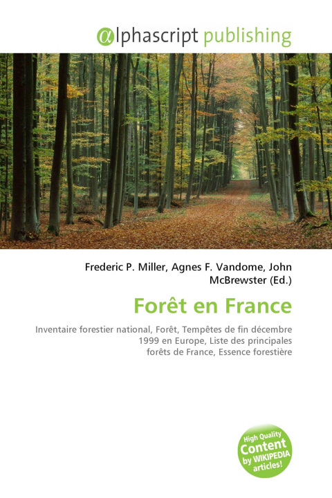 Knjiga Forêt en France Agnes F. Vandome