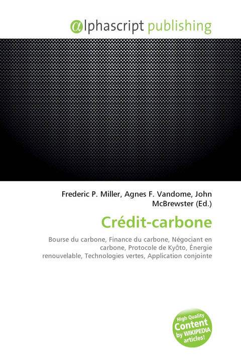 Kniha Crédit-carbone Agnes F. Vandome