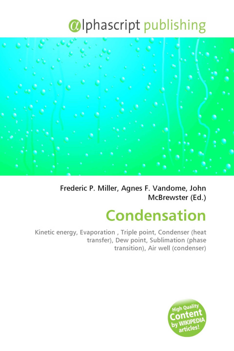 Kniha Condensation Agnes F. Vandome