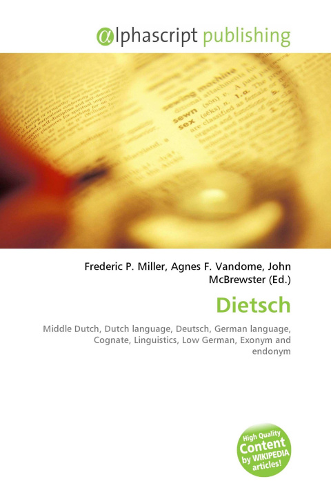 Kniha Dietsch Agnes F. Vandome