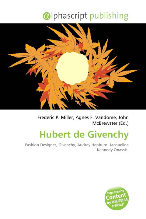 Kniha Hubert de Givenchy Agnes F. Vandome