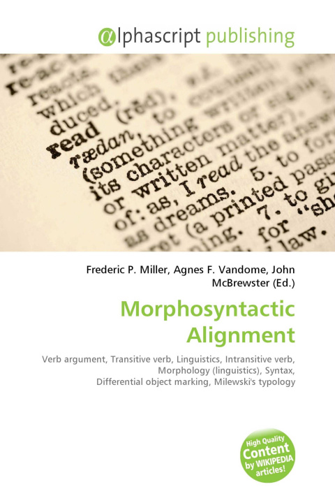 Kniha Morphosyntactic Alignment Agnes F. Vandome