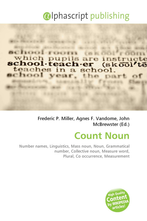 Knjiga Count Noun Agnes F. Vandome