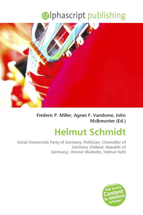 Knjiga Helmut Schmidt Agnes F. Vandome