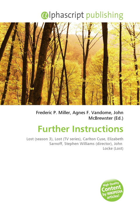 Kniha Further Instructions Agnes F. Vandome