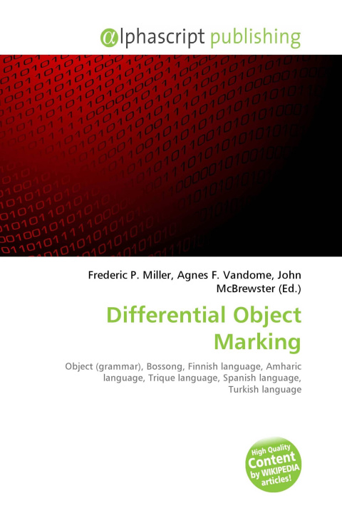 Kniha Differential Object Marking Agnes F. Vandome