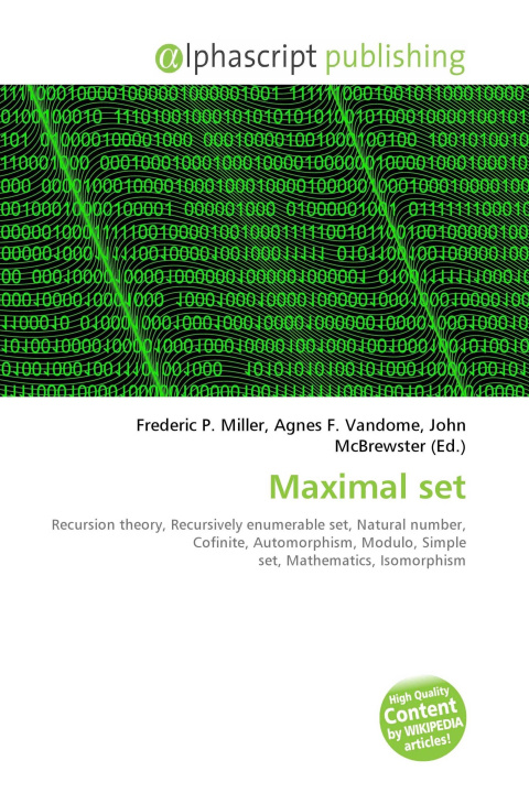 Kniha Maximal set Agnes F. Vandome