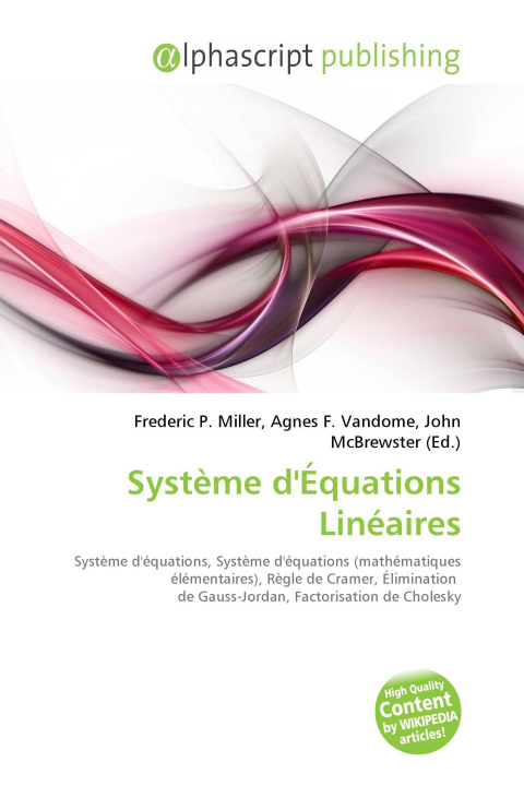 Knjiga Système d'Équations Linéaires Agnes F. Vandome