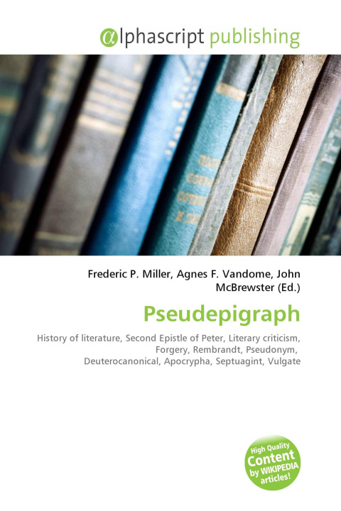 Kniha Pseudepigraph Agnes F. Vandome