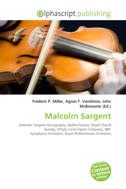 Kniha Malcolm Sargent Agnes F. Vandome