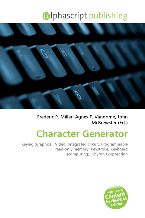 Kniha Character Generator Agnes F. Vandome