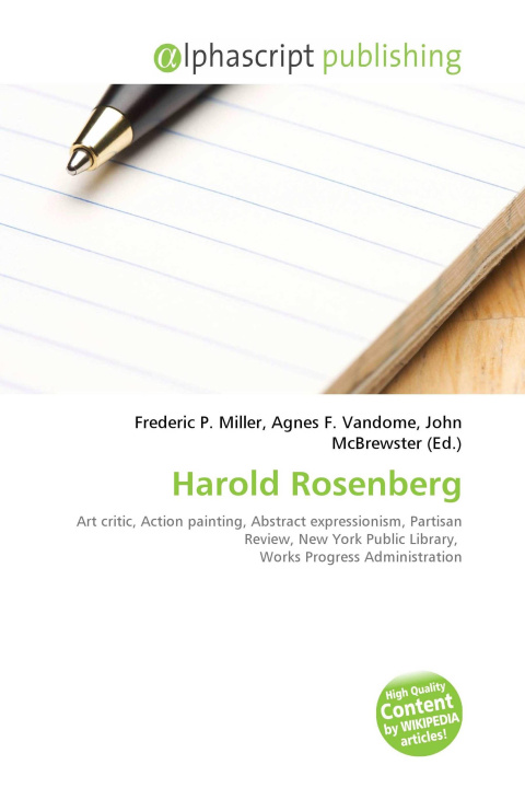 Kniha Harold Rosenberg Agnes F. Vandome