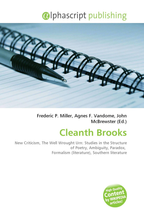Kniha Cleanth Brooks Agnes F. Vandome