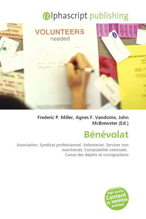 Knjiga Bénévolat Agnes F. Vandome