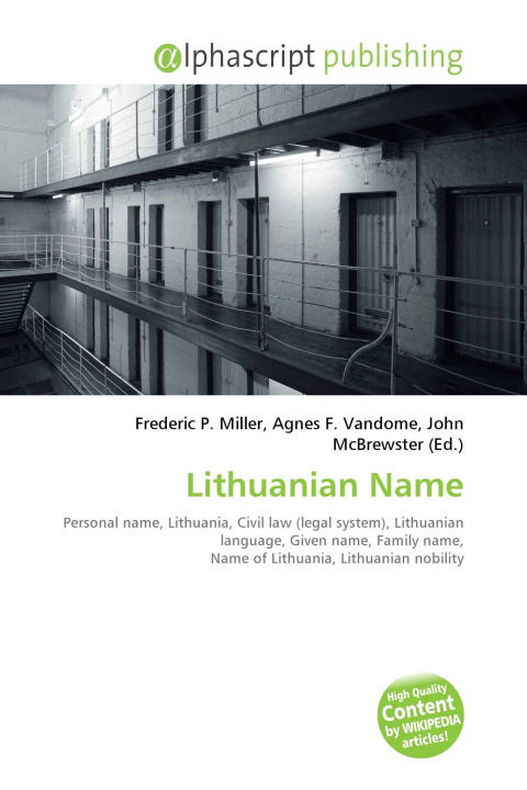 Kniha Lithuanian Name Agnes F. Vandome
