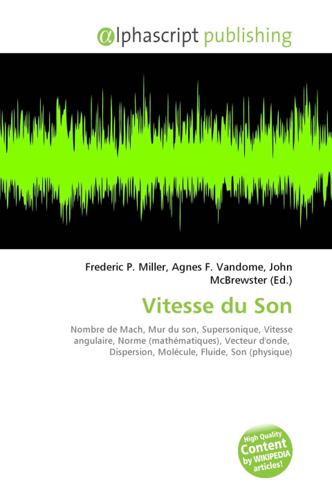 Kniha Vitesse du Son Agnes F. Vandome
