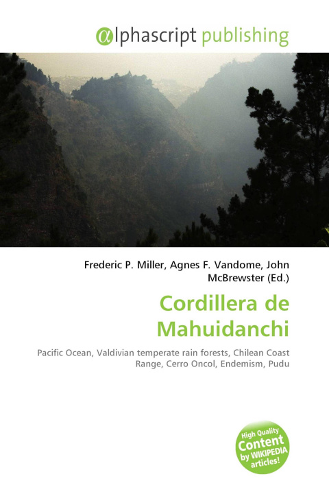 Kniha Cordillera de Mahuidanchi Agnes F. Vandome