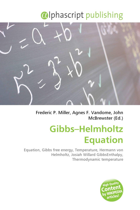 Kniha Gibbs-Helmholtz Equation Agnes F. Vandome