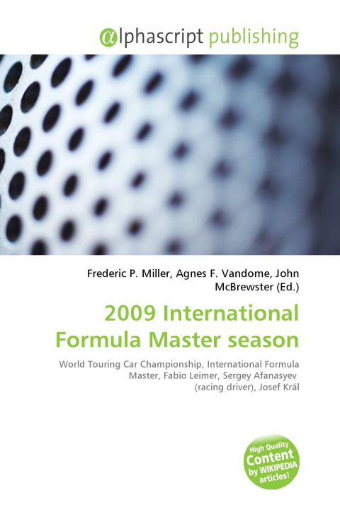 Knjiga 2009 International Formula Master season Agnes F. Vandome