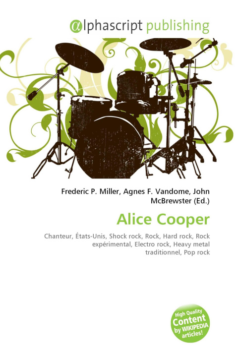 Knjiga Alice Cooper Agnes F. Vandome