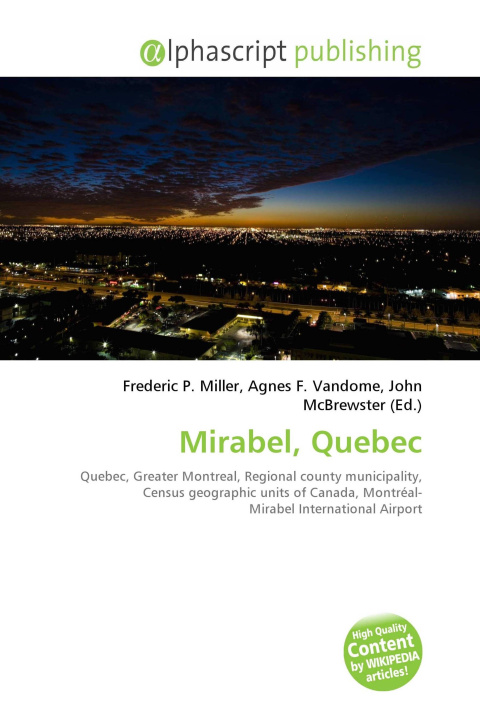 Kniha Mirabel, Quebec Agnes F. Vandome