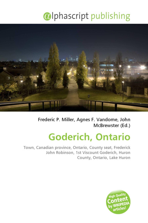 Kniha Goderich, Ontario Agnes F. Vandome