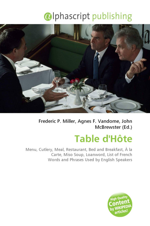 Kniha Table d'Hôte Agnes F. Vandome