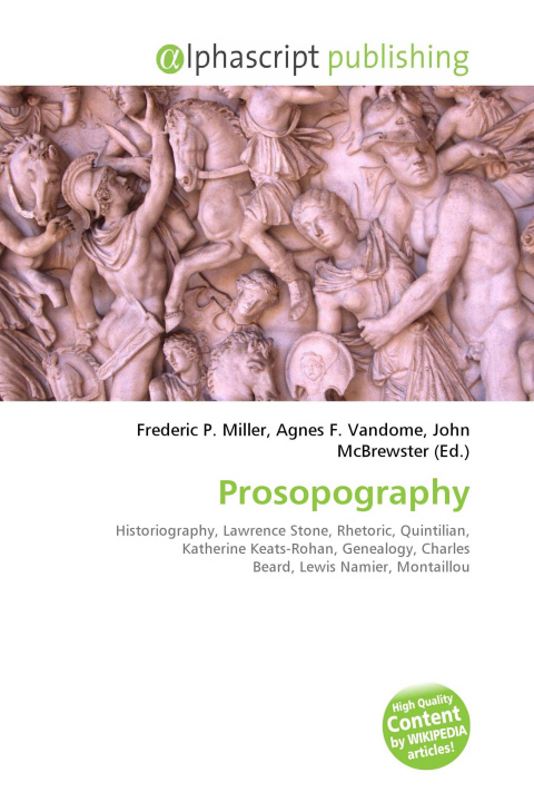 Kniha Prosopography Agnes F. Vandome