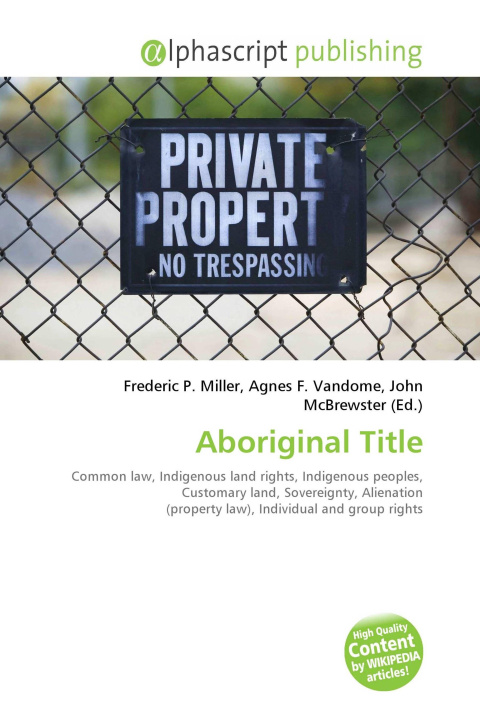 Kniha Aboriginal Title Agnes F. Vandome