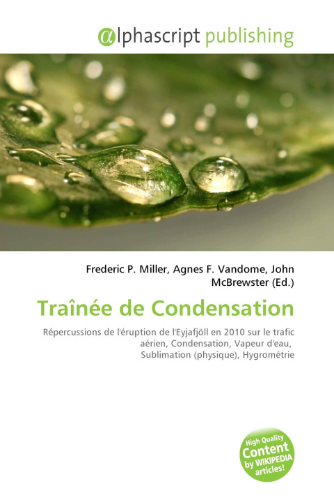 Knjiga Traînée de Condensation Agnes F. Vandome