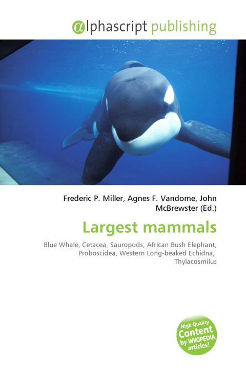 Kniha Largest mammals Agnes F. Vandome