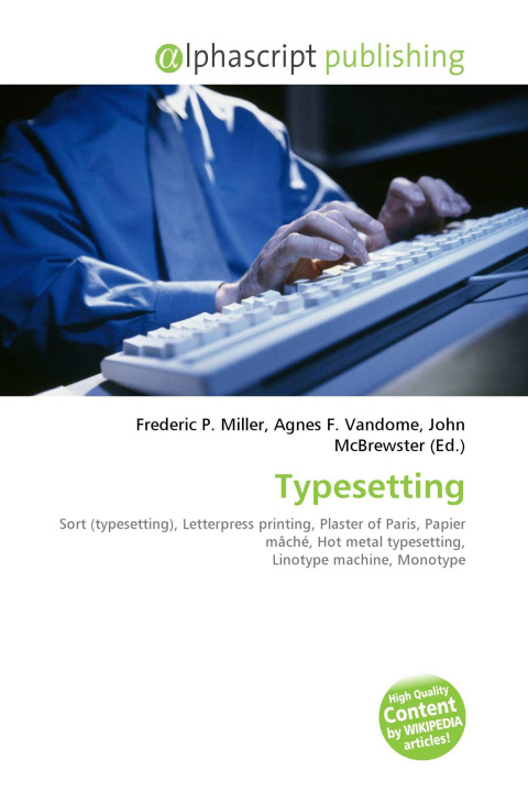 Knjiga Typesetting Agnes F. Vandome