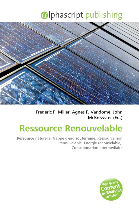 Kniha Ressource Renouvelable Agnes F. Vandome