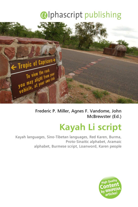 Kniha Kayah Li script Agnes F. Vandome