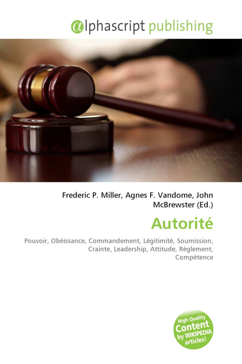 Knjiga Autorité Agnes F. Vandome