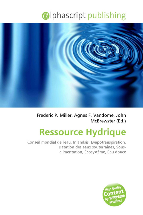 Knjiga Ressource Hydrique Agnes F. Vandome