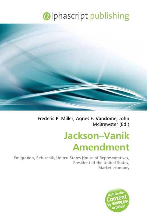 Kniha Jackson-Vanik Amendment Agnes F. Vandome