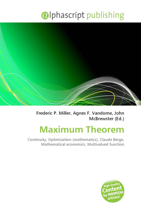 Könyv Maximum Theorem Agnes F. Vandome