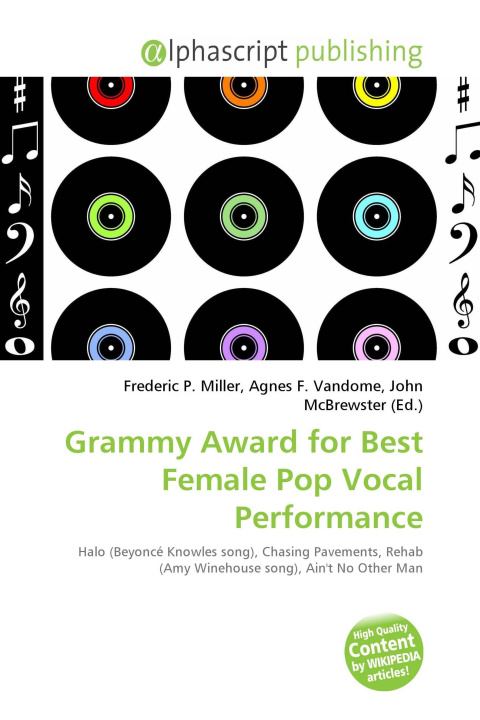 Kniha Grammy Award for Best Female Pop Vocal Performance Agnes F. Vandome