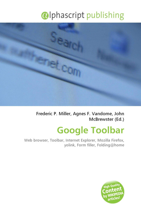 Kniha Google Toolbar Agnes F. Vandome