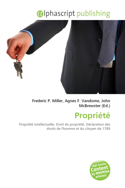 Kniha Propriété Agnes F. Vandome