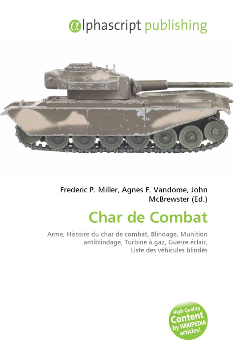 Kniha Char de Combat Agnes F. Vandome